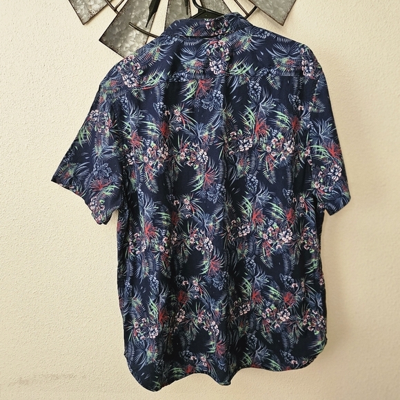 Demin & Flower Men's Blue Slim Fit Tropical Floral size XL. - Picture 9 of 13